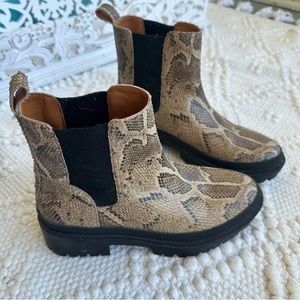 lucky brand snake skin boots